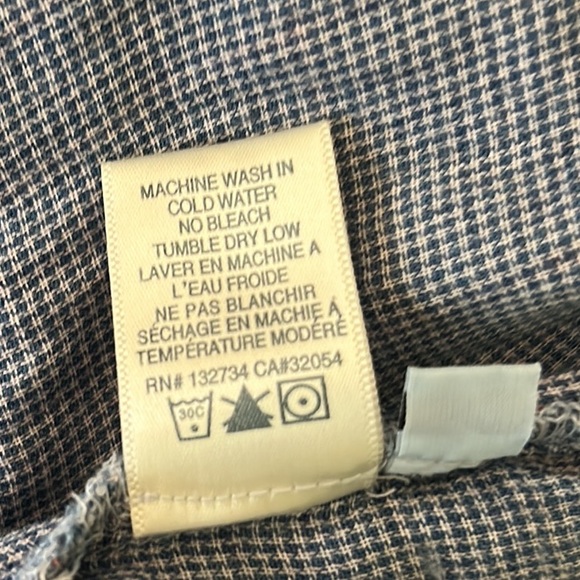 Anthropologie Cloth & Stone Blue Plaid Sleeveless Button Front Shirt Dress - S - Picture 11 of 12